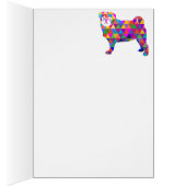 Pug Pattern red blu Cards (Inside (Right))