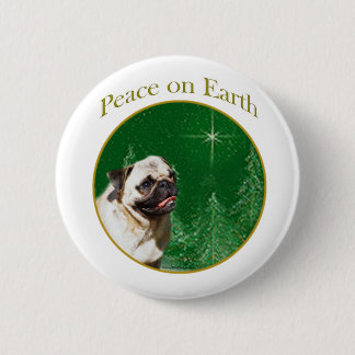 Pug Peace Button