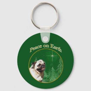 Pug Peace Keychain