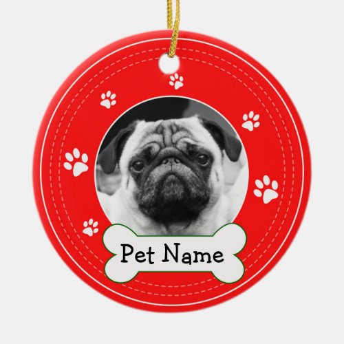 Pug Pet Dog Paws Ceramic Ornament
