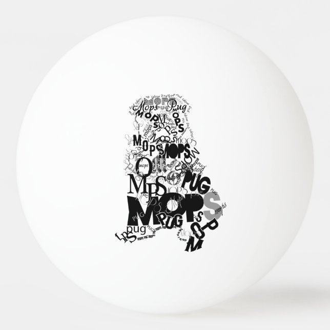 Pug Ping-Pong Ball (Front)