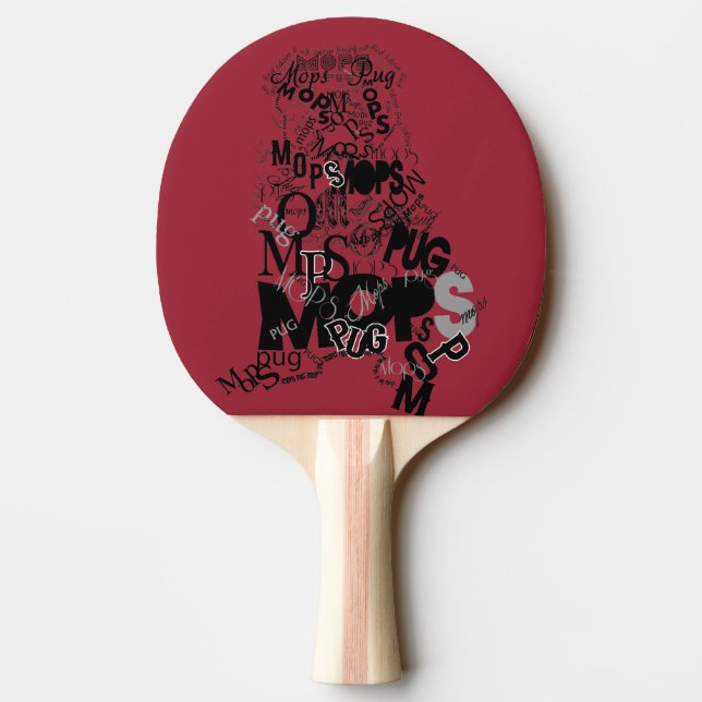 Pug Ping Pong Paddle (Back)