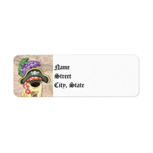 Pug Pirate Label