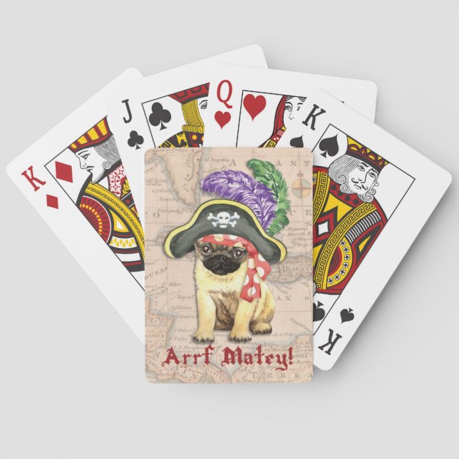Pug Pirate Poker Cards (Back)