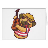 pug playing guitar (Front Horizontal)