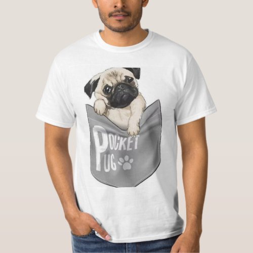 Pug Pocket T Shirt Pug Inside Pocket Dog Lovers