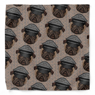Pug Police Bandana