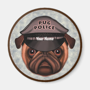 Pug Police Magnet