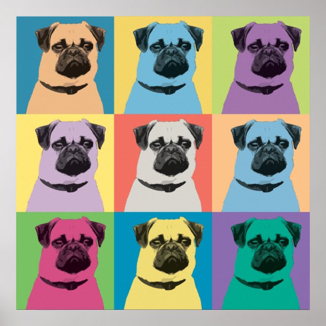 Pug Pop-Art Poster (Front)