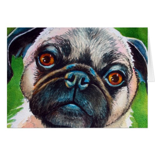Pug Portrait Cards (Front Horizontal)