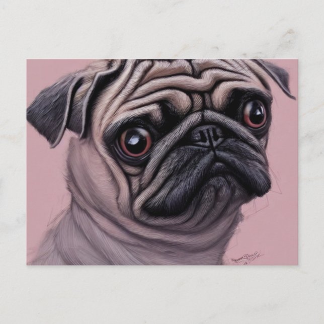 Pug Postcard (Front)