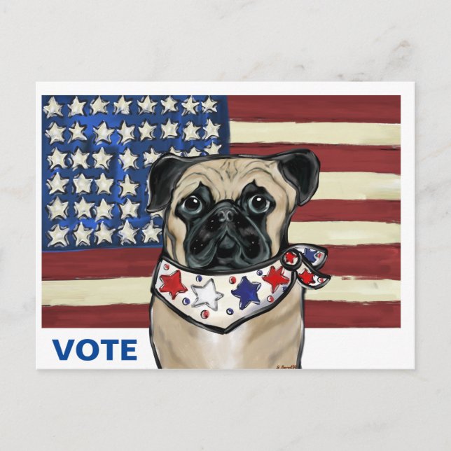 PUG POSTCARD (Front)