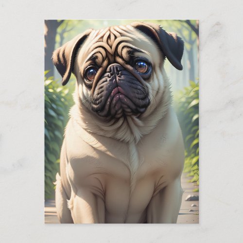 Pug Postcard