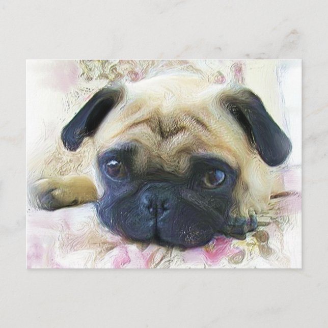 Pug Postcard (Front)