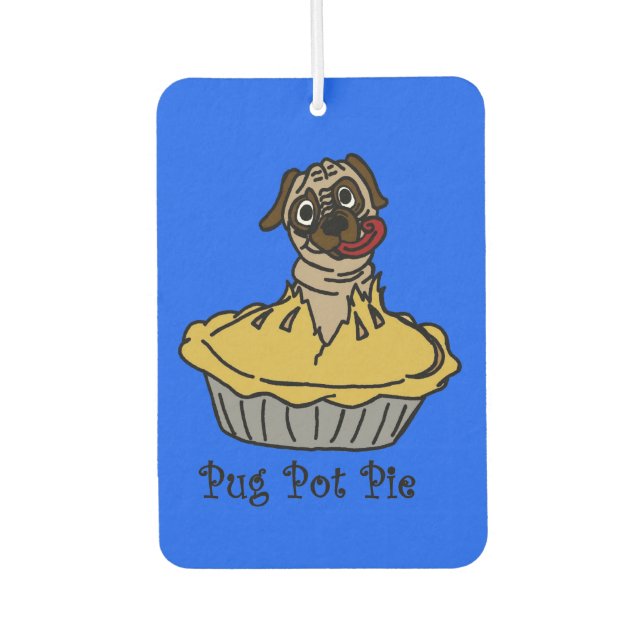 Pug Pot Pie Air Freshener (Front)