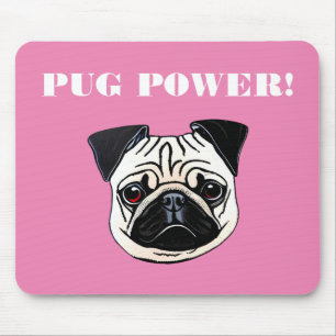Pug Power Mouse Pad