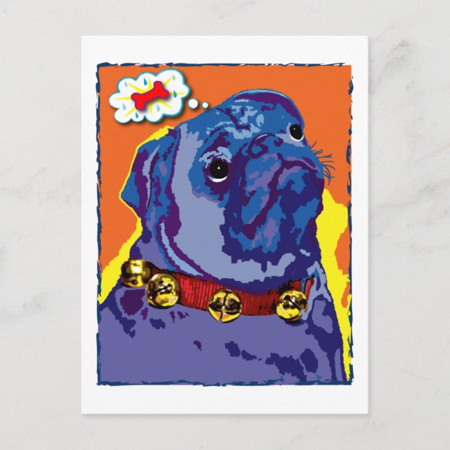 Pug Prayer Postcard (Front)