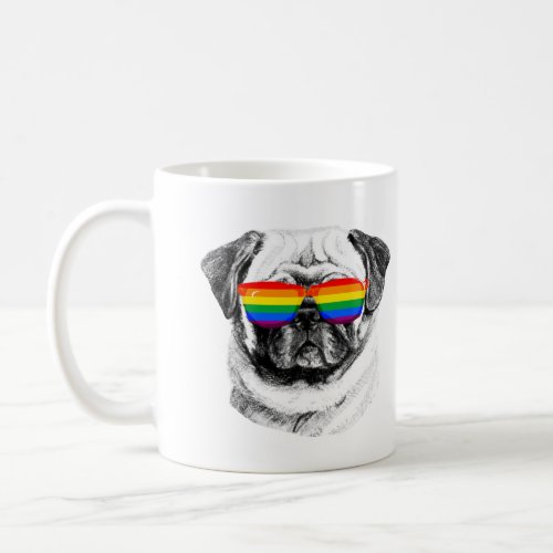 Pug Pride Sunglasses Coffee Mug