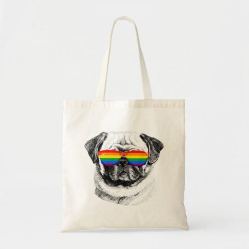 Pug Pride Sunglasses Tote Bag