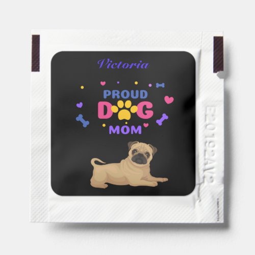 Pug Proud Dog Mom Hand Sanitizer Packet