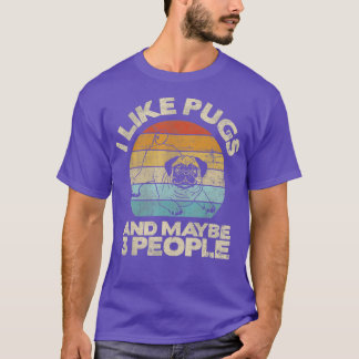 Pug , Pug Lover , Dog Lover Gift, Retro Pug (2) T-Shirt