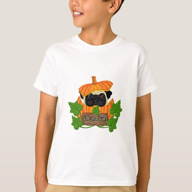 Pug Pumpkin Patch T-Shirt (Front)