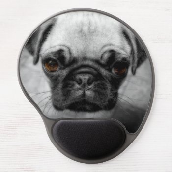 Pug Pup Gel Mouse Pad by Wilderzoo at Zazzle