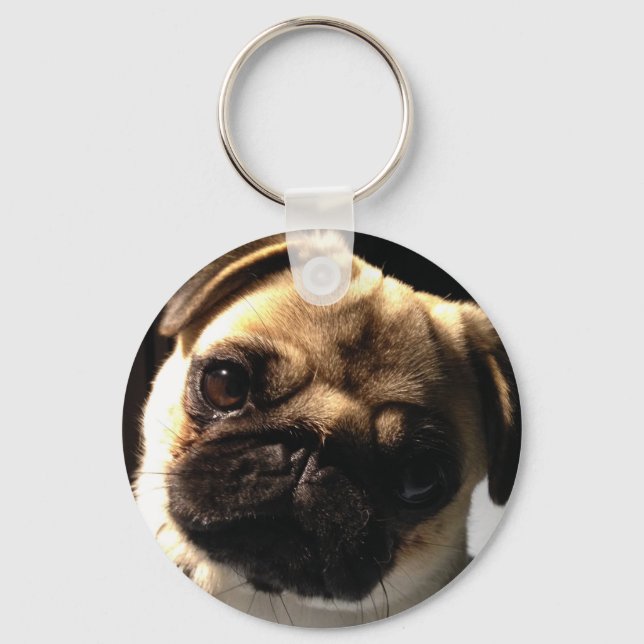 Pug pup keychain (Front)