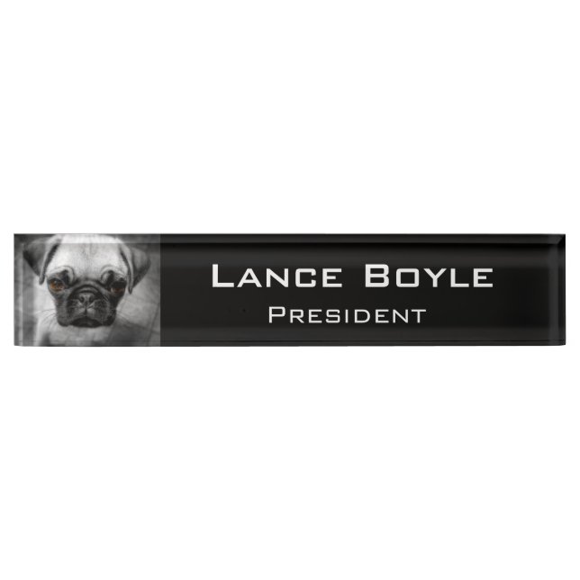 Pug Pup Nameplate (Front)