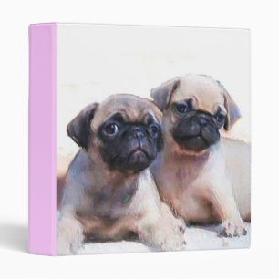 Pug puppies binder