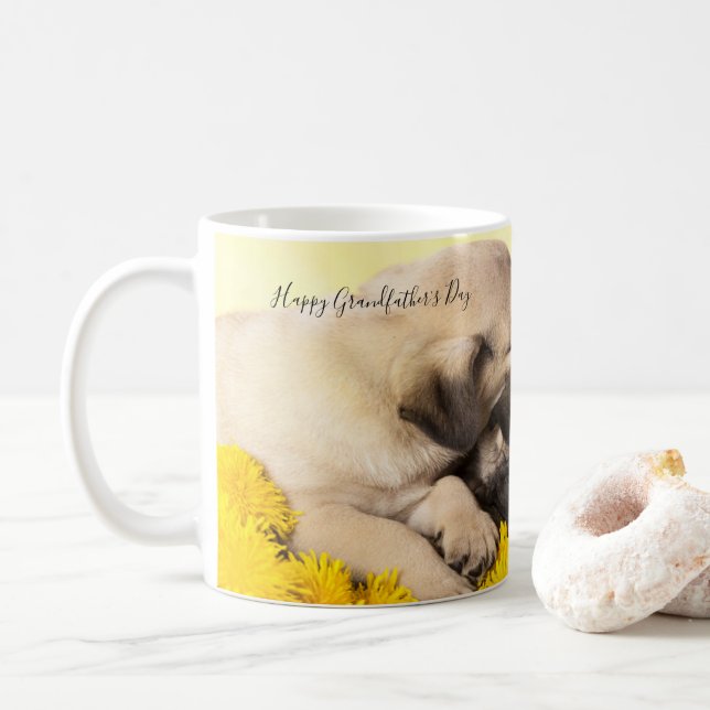 Pug Puppies  Coffee Mug (With Donut)