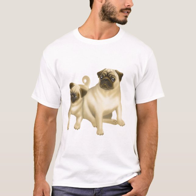 Pug Puppies T-Shirt (Front)