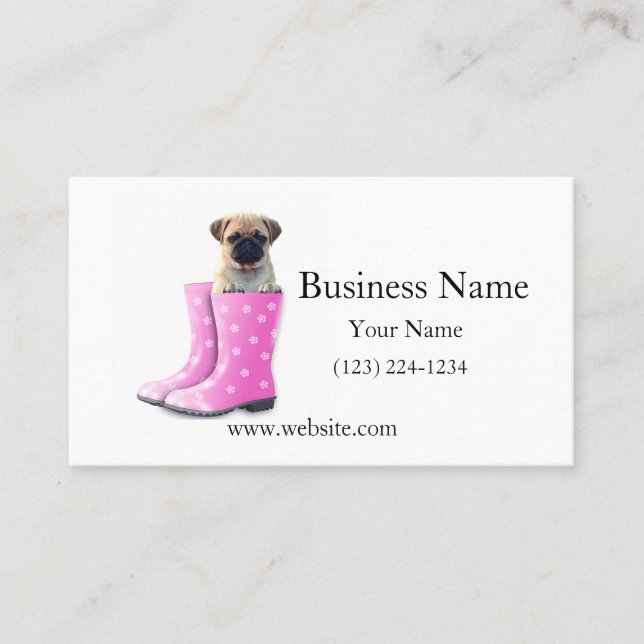 Pug Puppy Business Card (Front)