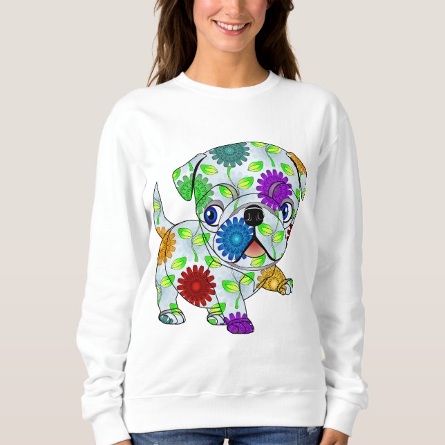 Pug Puppy - Colored Sweatshirt (Front)