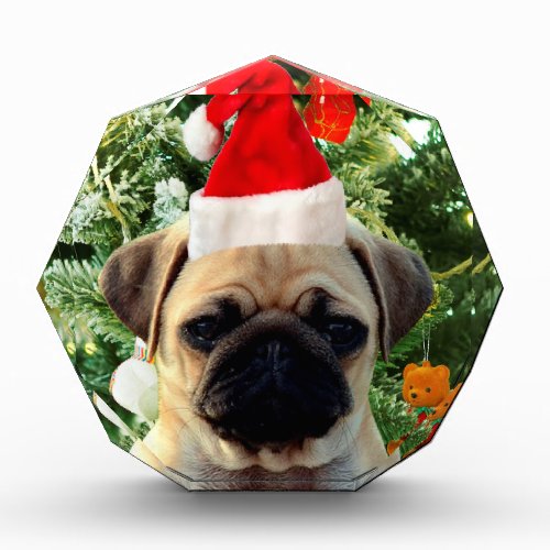 Pug Puppy Dog Christmas Tree Ornaments Snowman Award