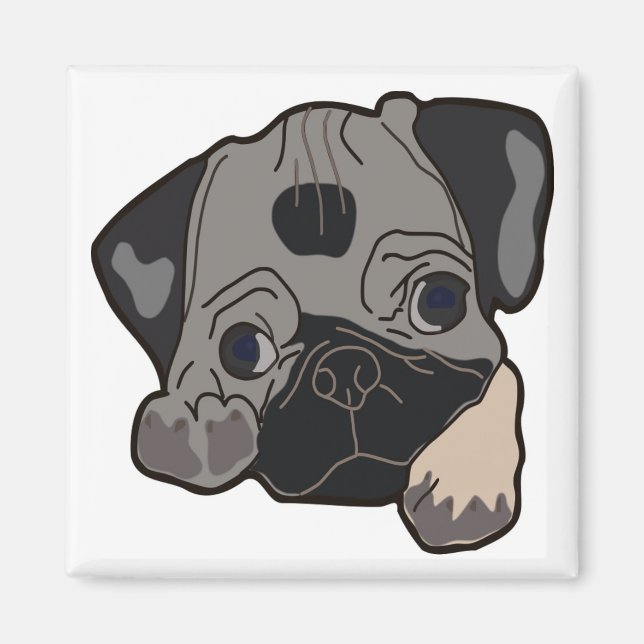 PUG PUPPY DOG MAGNET (Front)