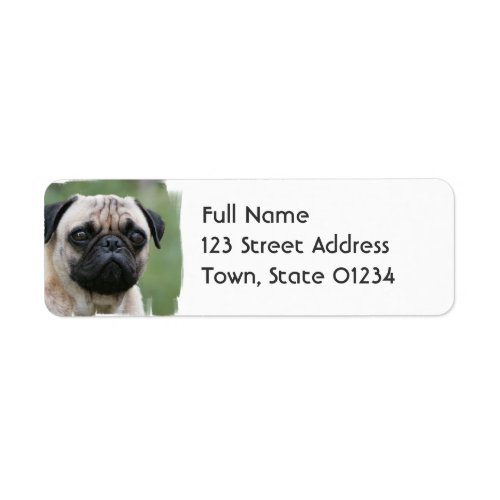 Pug Puppy Dog Mailing Label