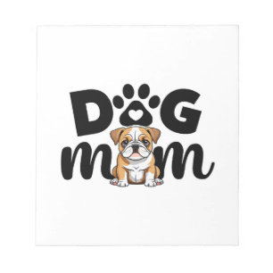 Pug Puppy Dog Mom Dog Lover Notepad