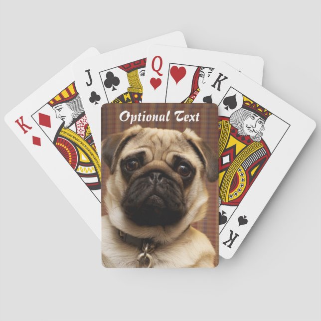 Pug Puppy Dog Poker Cards (Back)