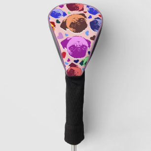 Pug Puppy Dog PopArt Retro Style Golf Head Cover