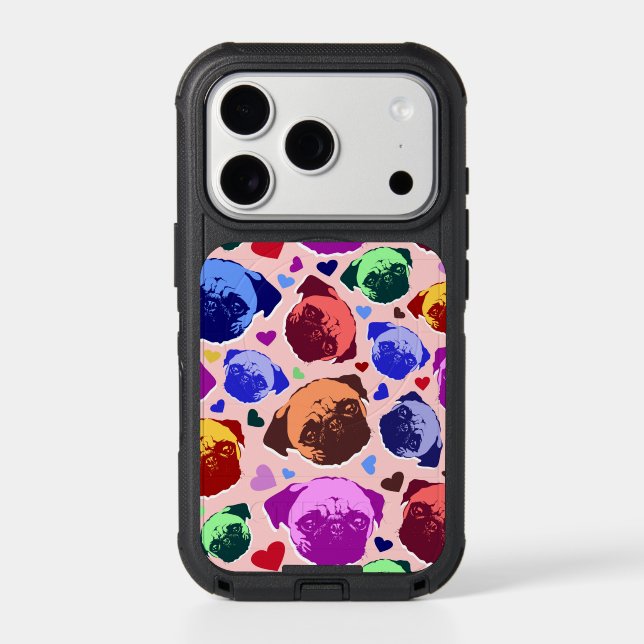 Pug Puppy Dog PopArt Retro Style Otterbox iPhone Case (Back)
