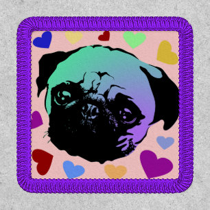 Pug Puppy Dog PopArt Retro Style Patch