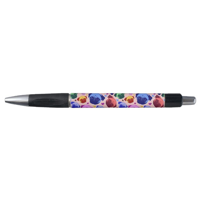 Pug Puppy Dog PopArt Retro Style Pen (Front)