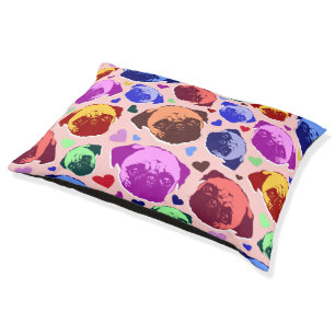 Pug Puppy Dog PopArt Retro Style Pet Bed