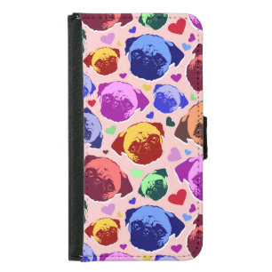 Pug Puppy Dog PopArt Retro Style Samsung Galaxy S5 Wallet Case