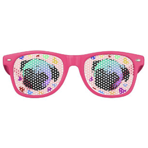 Pug Puppy Dog PopArt Retro Style Sunglasses