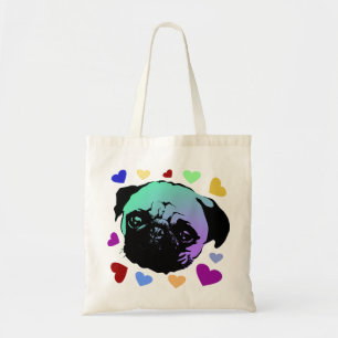 Pug Puppy Dog PopArt Retro Style Tote Bag