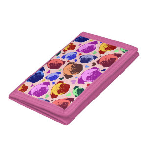 Pug Puppy Dog PopArt Retro Style Trifold Wallet