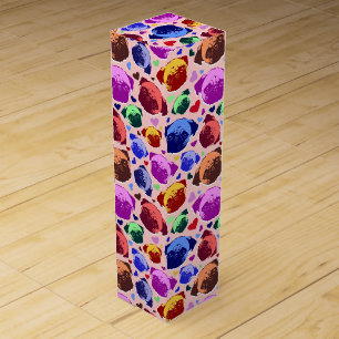 Pug Puppy Dog PopArt Retro Style Wine Box