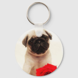 Pug puppy keychain